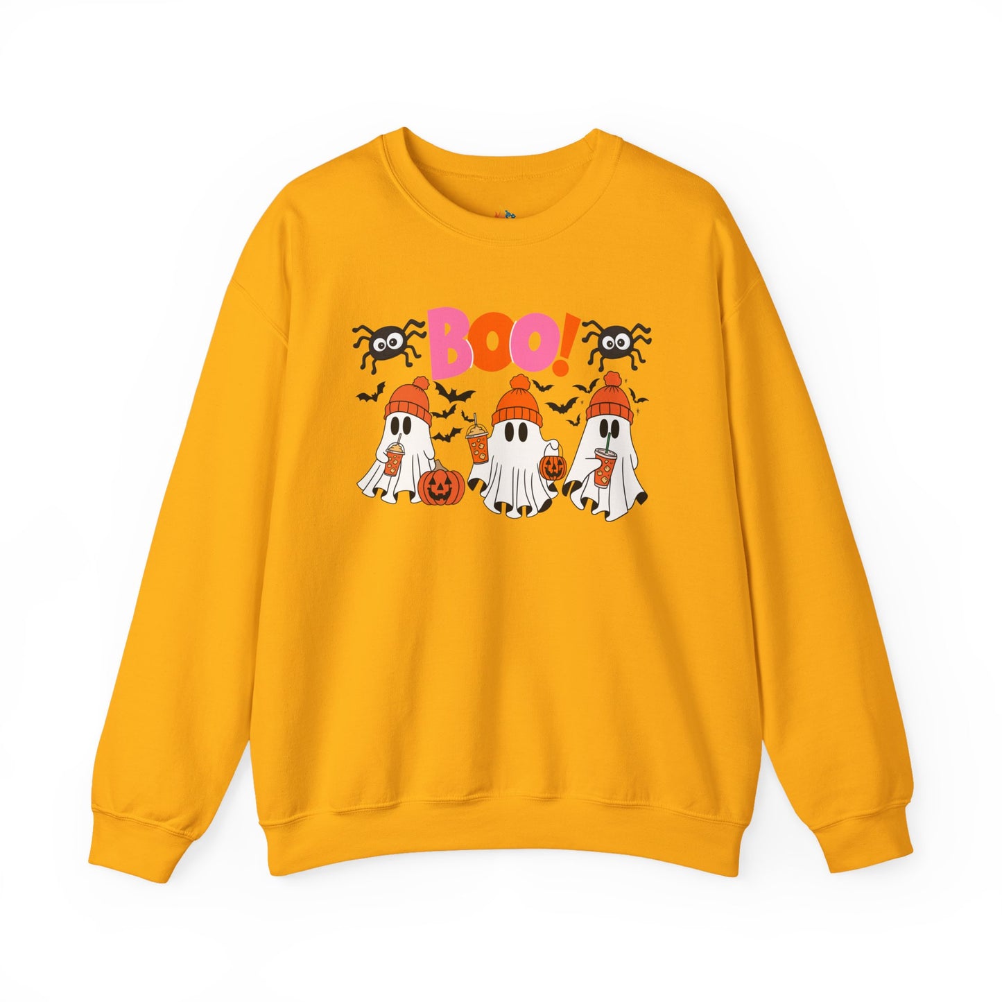 Boo Ghosts Halloween Sweatshirt, Unisex Crewneck, Funny Halloween Apparel, Spooky Season Outfit, Cozy Fall Gift, Spooky Cute, Retro Halloween Gift