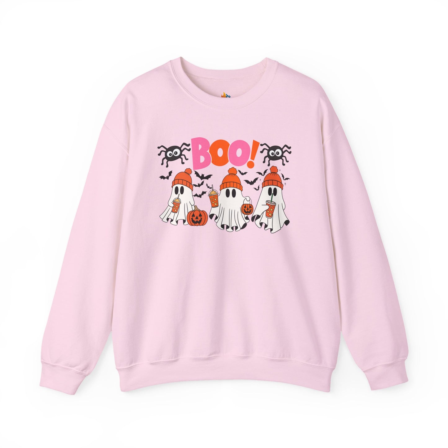 Boo Ghosts Halloween Sweatshirt, Unisex Crewneck, Funny Halloween Apparel, Spooky Season Outfit, Cozy Fall Gift, Spooky Cute, Retro Halloween Gift