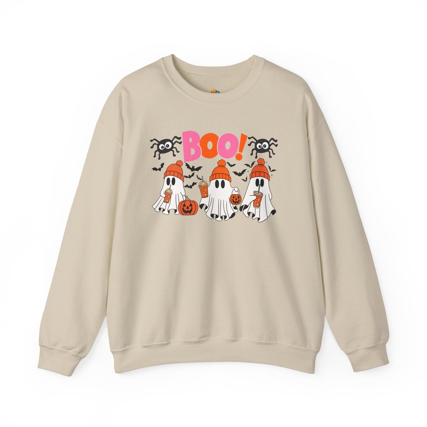 Boo Ghosts Halloween Sweatshirt, Unisex Crewneck, Funny Halloween Apparel, Spooky Season Outfit, Cozy Fall Gift, Spooky Cute, Retro Halloween Gift