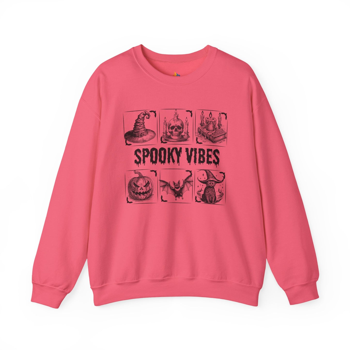 Spooky Vibes Halloween Sweatshirt, Unisex Crewneck, Fall Season Outfit, Cozy Fall Gift, Halloween Gift