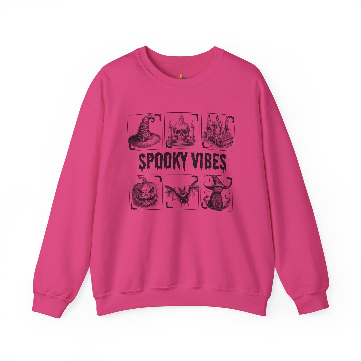 Spooky Vibes Halloween Sweatshirt, Unisex Crewneck, Fall Season Outfit, Cozy Fall Gift, Halloween Gift