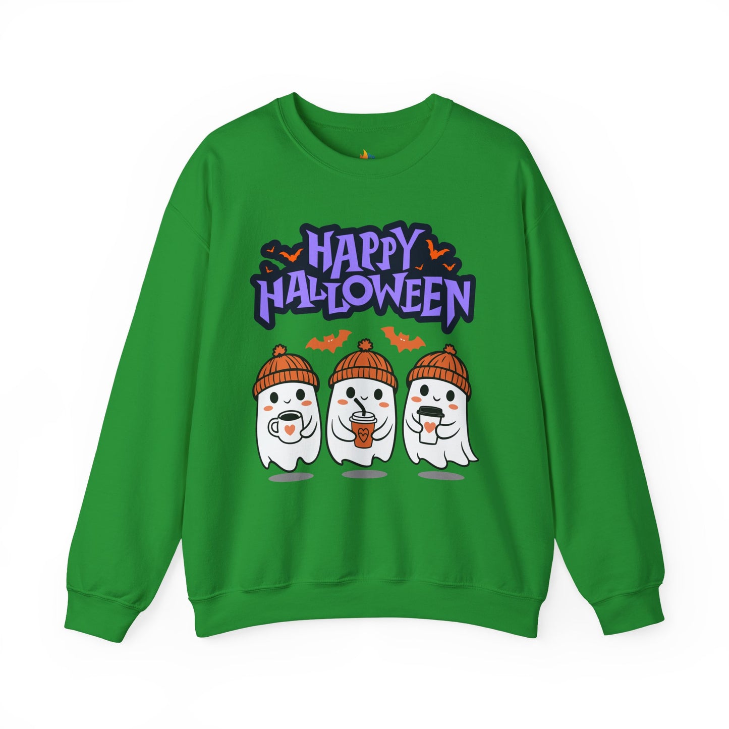 Ghost Happy Halloween Sweatshirt, Unisex Crewneck, Fall Season Outfit, Cozy Fall Gift, Halloween Gift