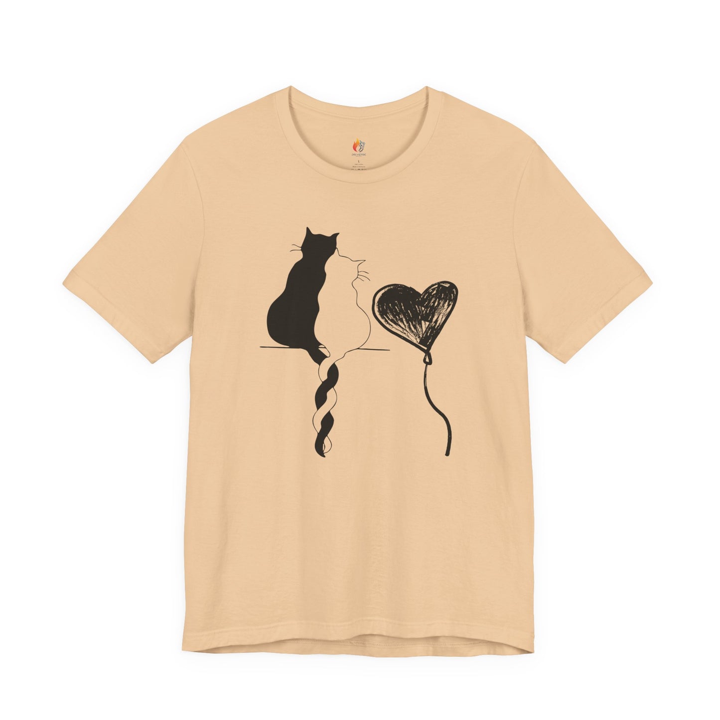 Cat Love T-Shirt, Valentine’s Day T-shirt, Cute Valentine Shirt, Love Graphic Tee, Unisex Valentine Outfit, Gift for Him or Her, Romantic Holiday Tee