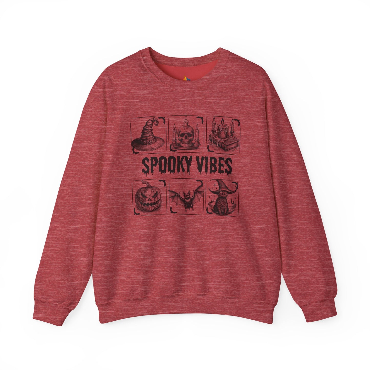 Spooky Vibes Halloween Sweatshirt, Unisex Crewneck, Fall Season Outfit, Cozy Fall Gift, Halloween Gift