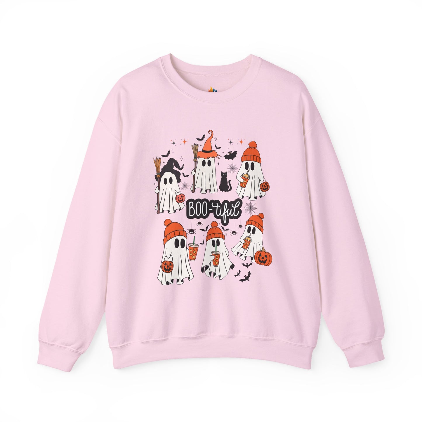 Boo-tiful ghost Sweatshirt, Unisex Crewneck, Fall Season Outfit, Cozy Fall Gift, Halloween Gift