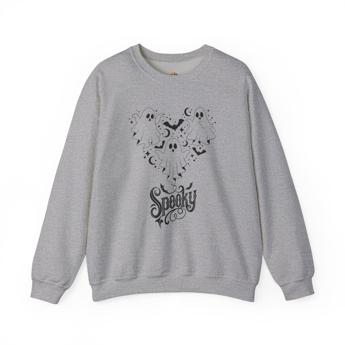 Spooky Ghost Halloween Sweatshirt, Unisex Crewneck, Fall Season Outfit, Cozy Fall Gift, Halloween Gift