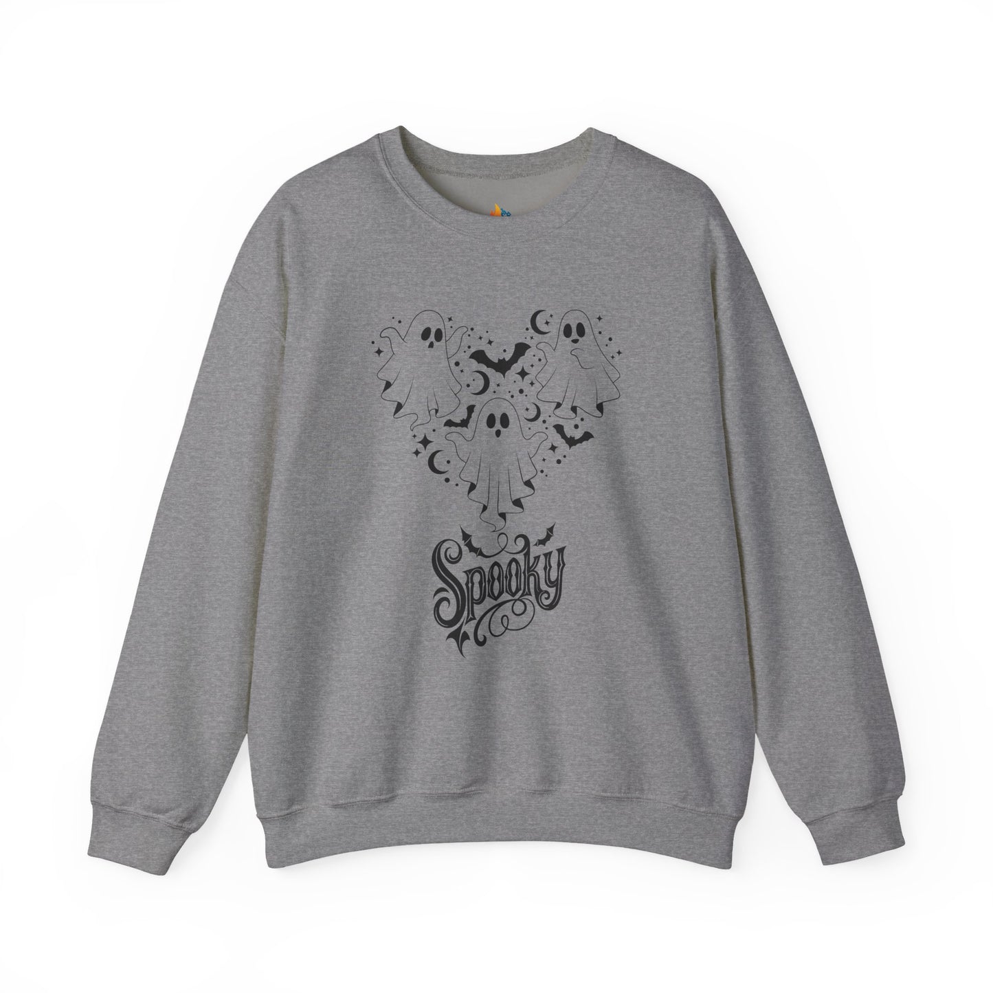 Spooky Ghost Halloween Sweatshirt, Unisex Crewneck, Fall Season Outfit, Cozy Fall Gift, Halloween Gift