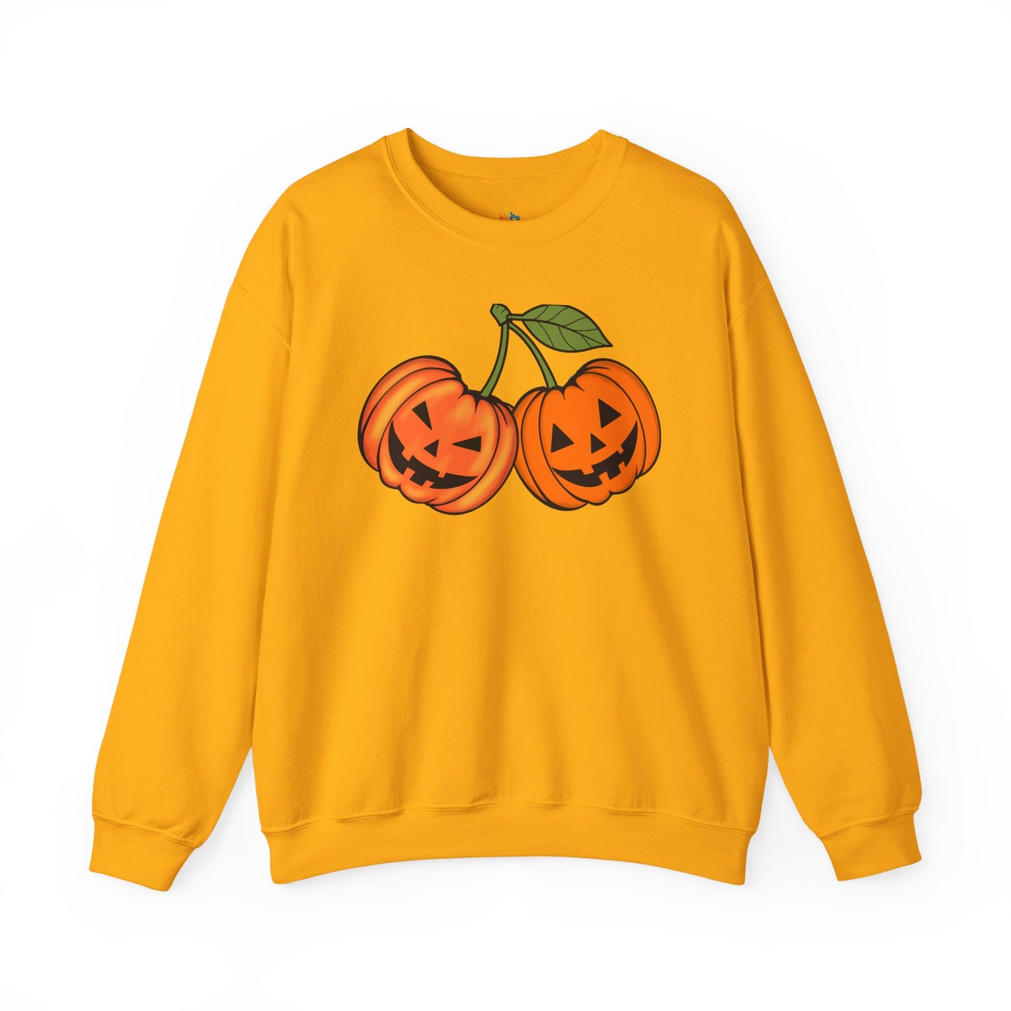 Halloween Cherry pumpkin Sweatshirt, Unisex Crewneck, Funny Halloween Apparel, Spooky Season Outfit, Cozy Fall Gift, Spooky Cute, Retro Halloween Gift