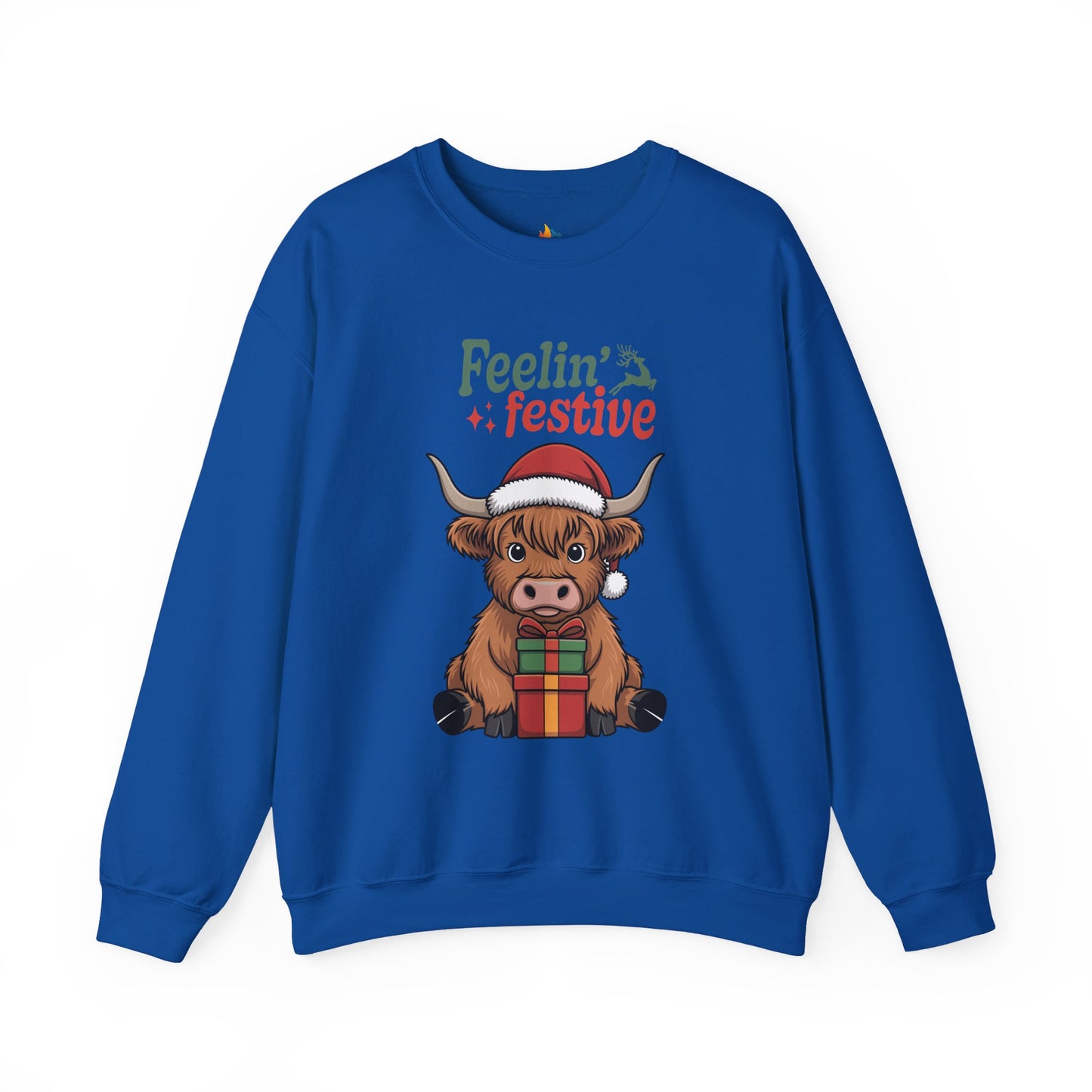Feelin Festive, Christmas Sweatshirt, Unisex Crewneck, Holiday Season Outfit, Winter Sweatshirt