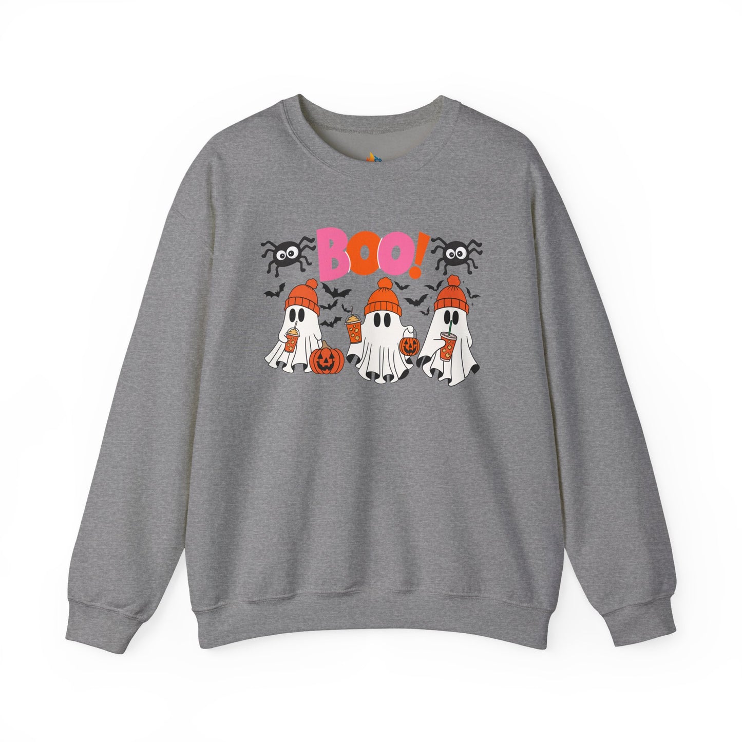 Boo Ghosts Halloween Sweatshirt, Unisex Crewneck, Funny Halloween Apparel, Spooky Season Outfit, Cozy Fall Gift, Spooky Cute, Retro Halloween Gift