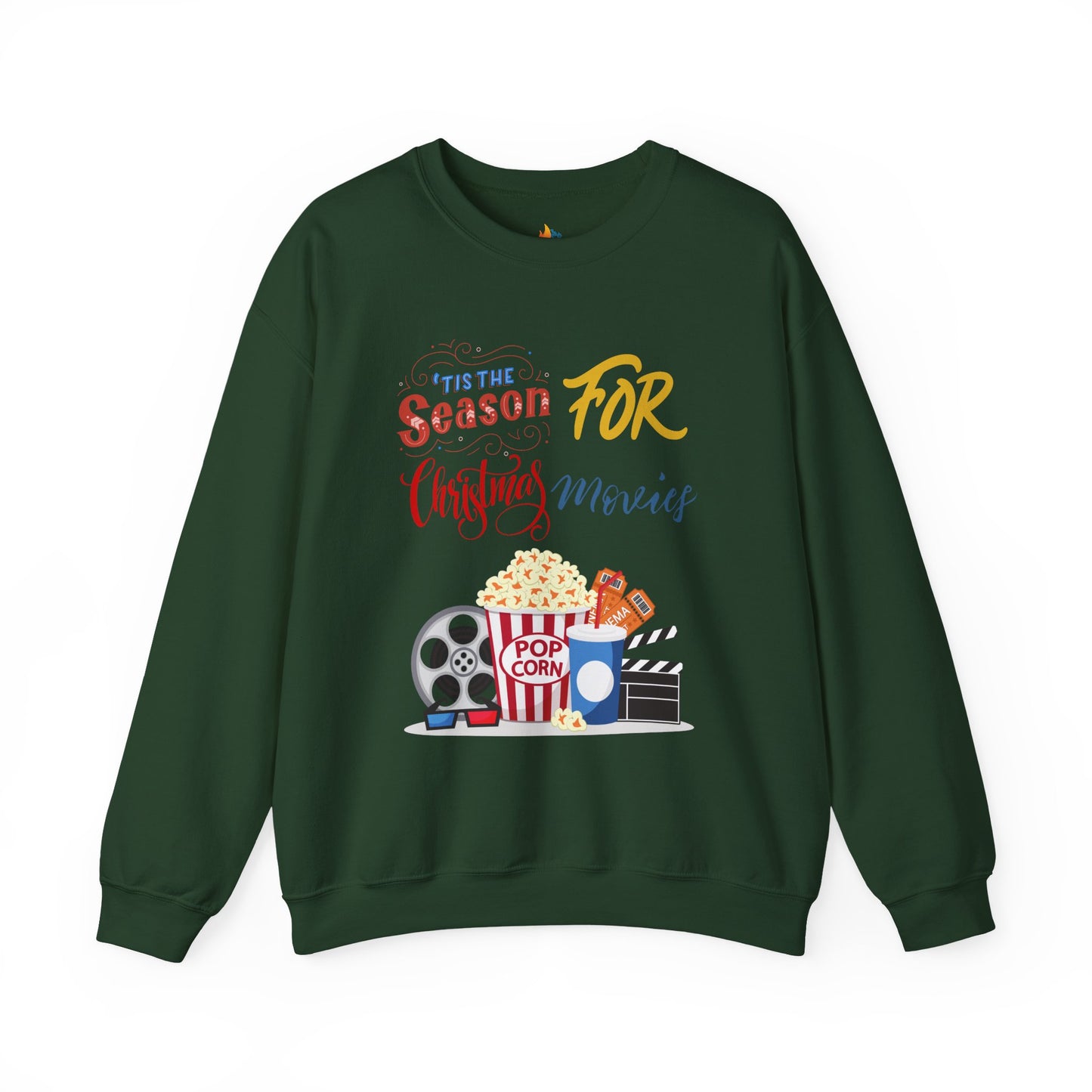 Tis the season for Christmas movies Sweatshirt, Unisex Crewneck, Holiday Season Outfit, Winter Sweatshirt