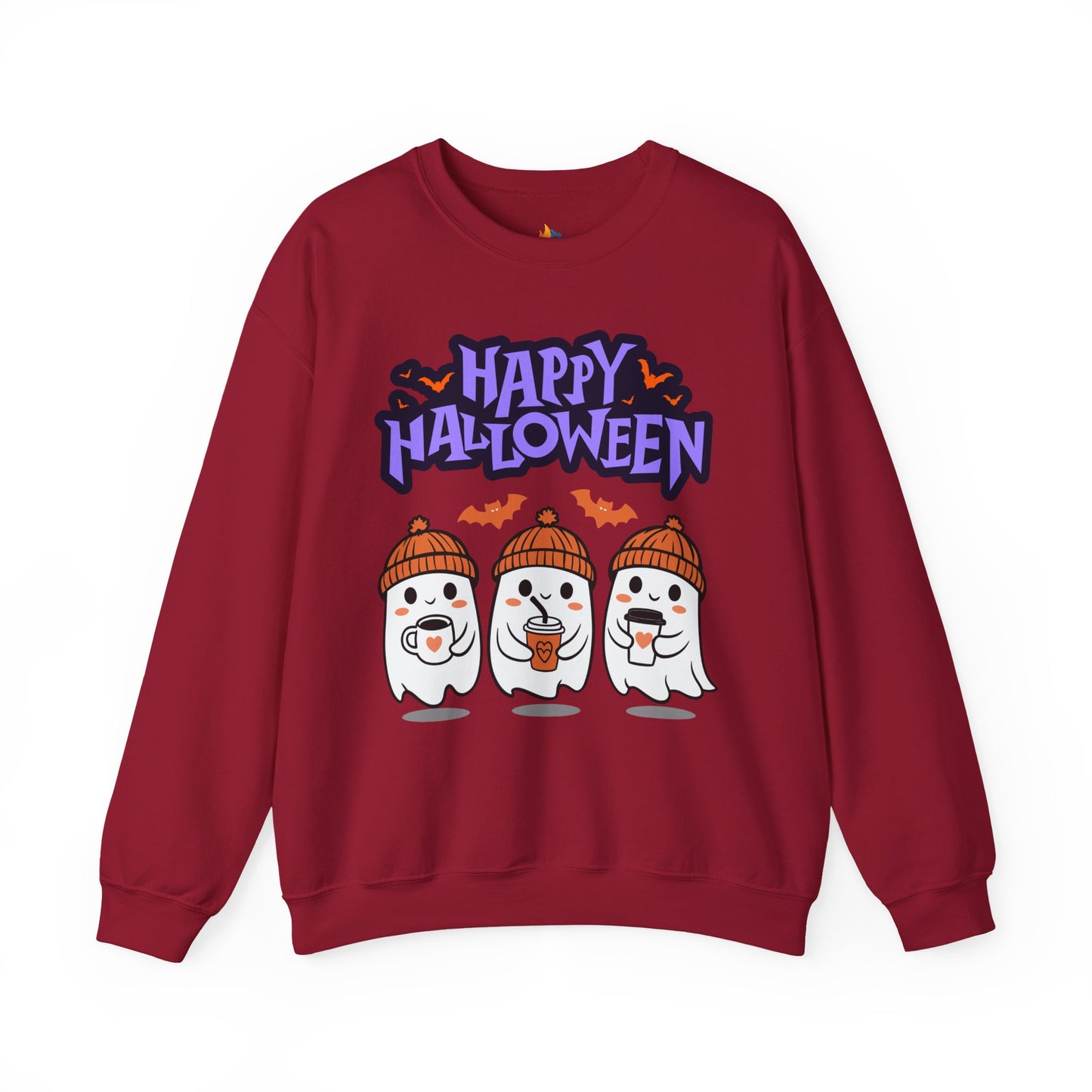 Ghost Happy Halloween Sweatshirt, Unisex Crewneck, Fall Season Outfit, Cozy Fall Gift, Halloween Gift