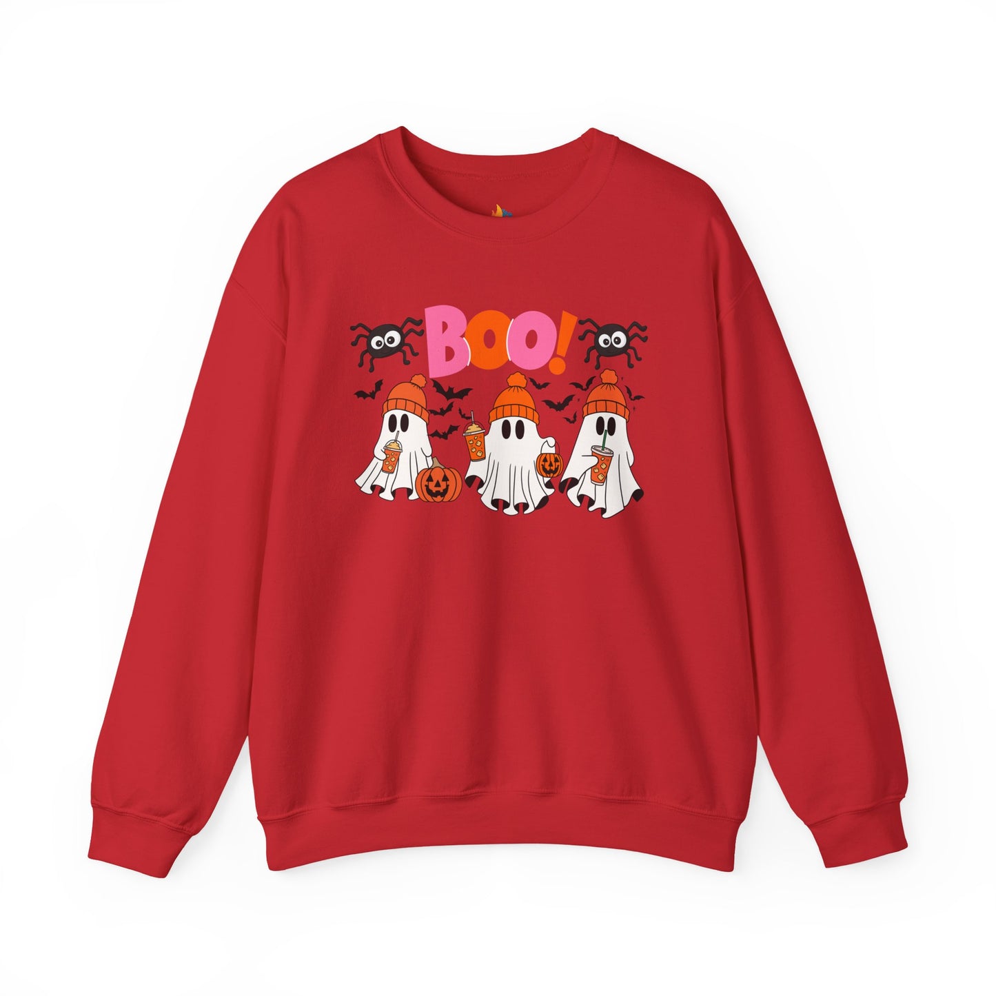 Boo Ghosts Halloween Sweatshirt, Unisex Crewneck, Funny Halloween Apparel, Spooky Season Outfit, Cozy Fall Gift, Spooky Cute, Retro Halloween Gift
