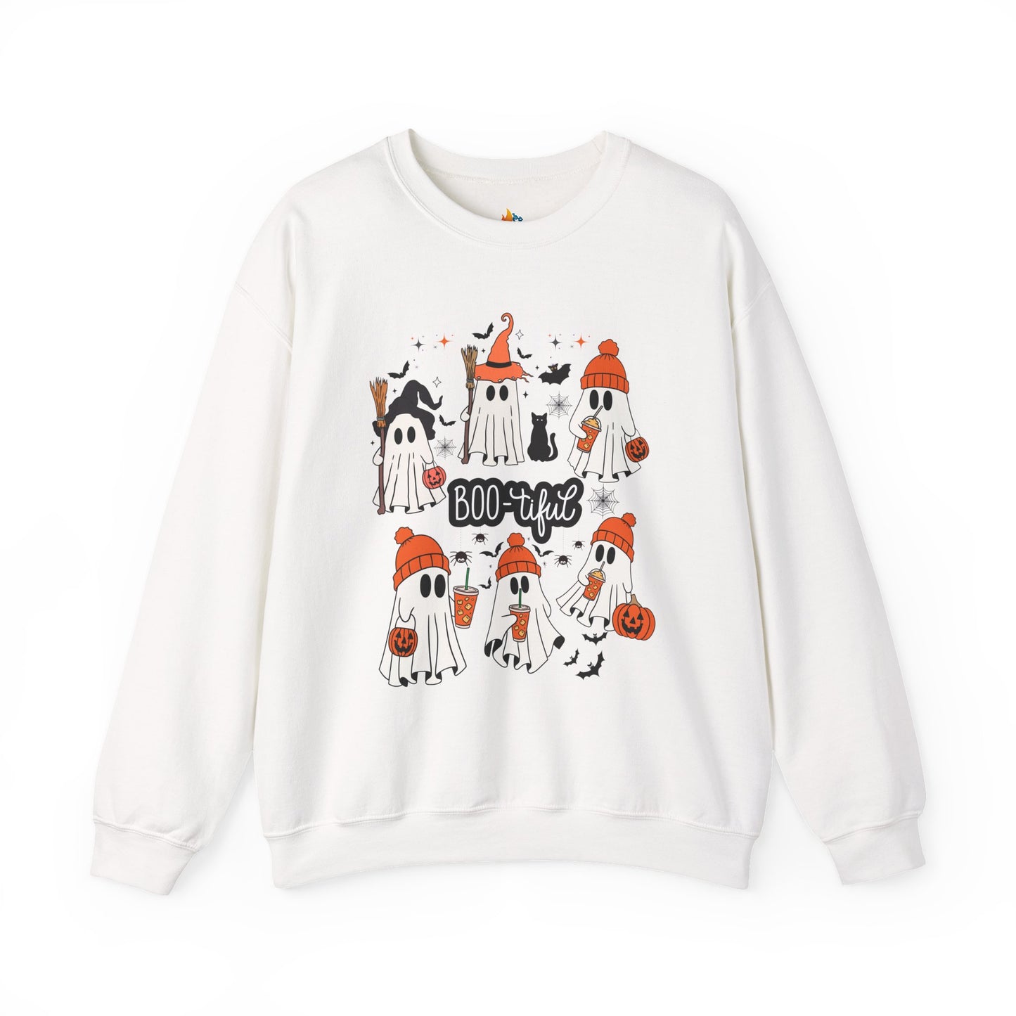 Boo-tiful ghost Sweatshirt, Unisex Crewneck, Fall Season Outfit, Cozy Fall Gift, Halloween Gift