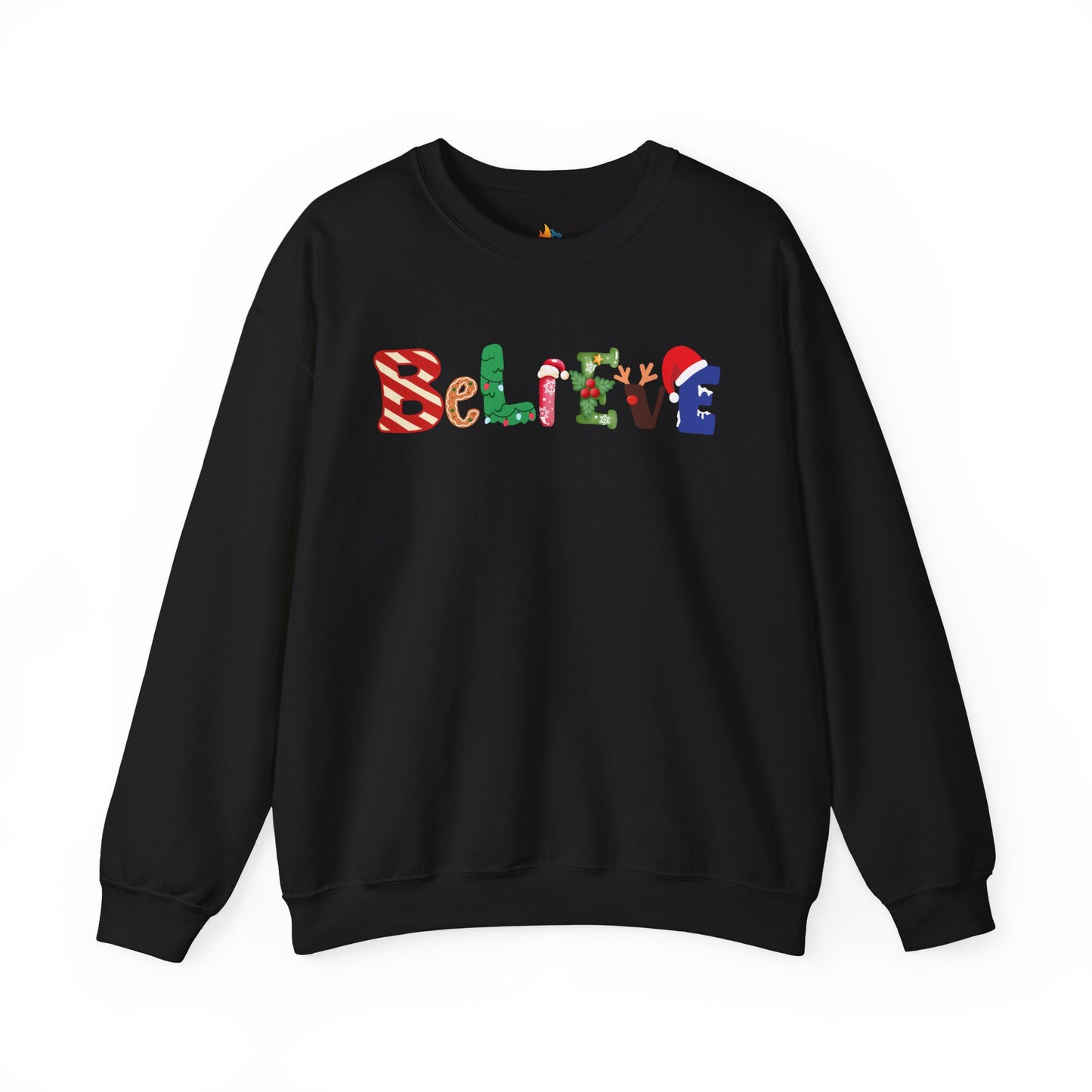 Believe, Christmas Sweatshirt, Unisex Crewneck, Holiday Season Outfit, Winter Sweatshirt