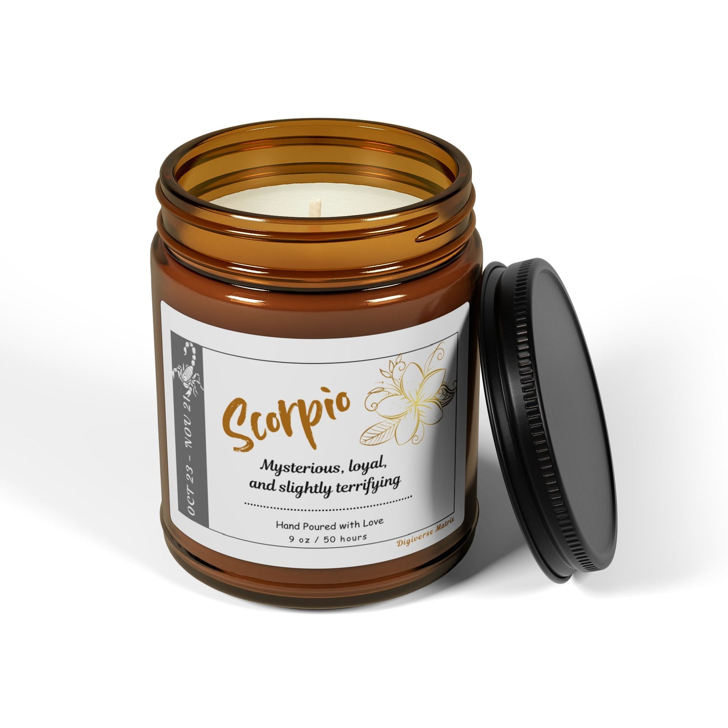 Scorpio Candle, Zodiac Candle Collection, Astrology-Inspired Candles, Horoscope Gifts