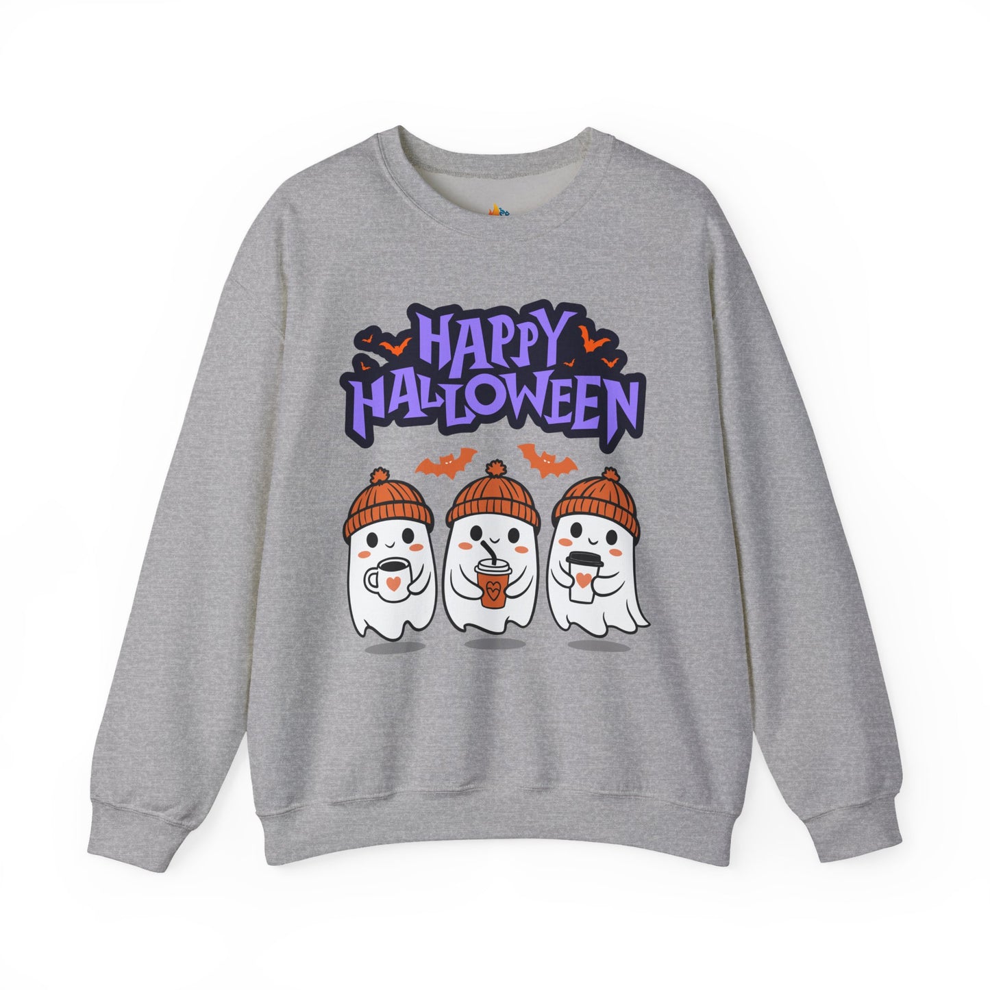 Ghost Happy Halloween Sweatshirt, Unisex Crewneck, Fall Season Outfit, Cozy Fall Gift, Halloween Gift