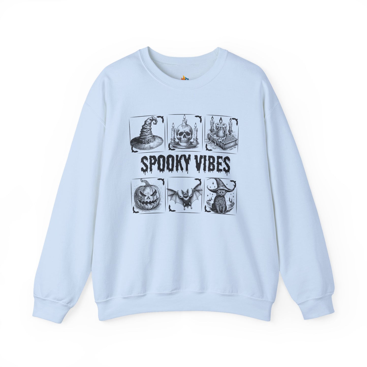 Spooky Vibes Halloween Sweatshirt, Unisex Crewneck, Fall Season Outfit, Cozy Fall Gift, Halloween Gift