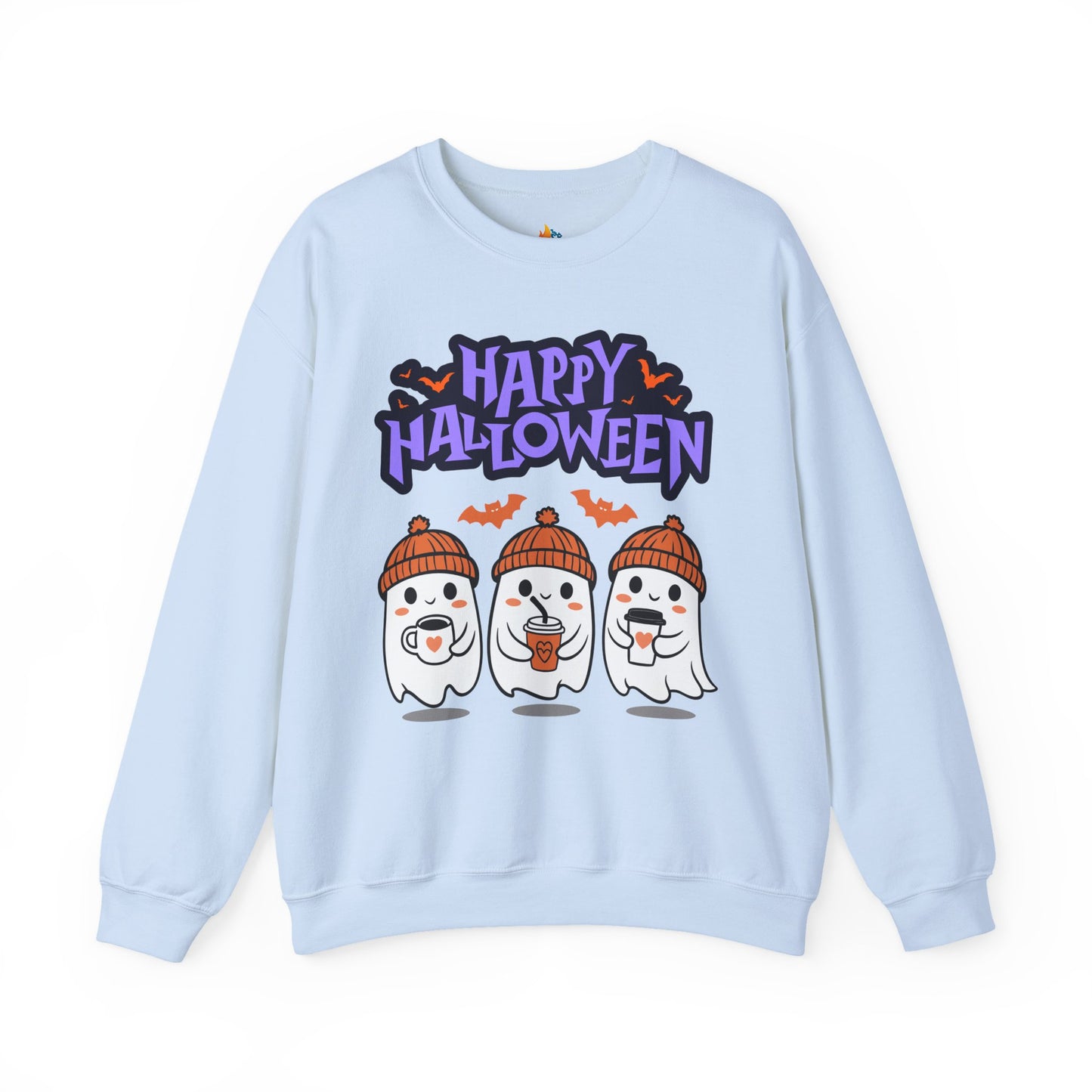 Ghost Happy Halloween Sweatshirt, Unisex Crewneck, Fall Season Outfit, Cozy Fall Gift, Halloween Gift