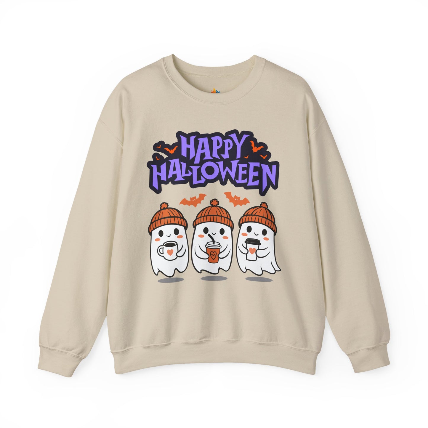 Ghost Happy Halloween Sweatshirt, Unisex Crewneck, Fall Season Outfit, Cozy Fall Gift, Halloween Gift