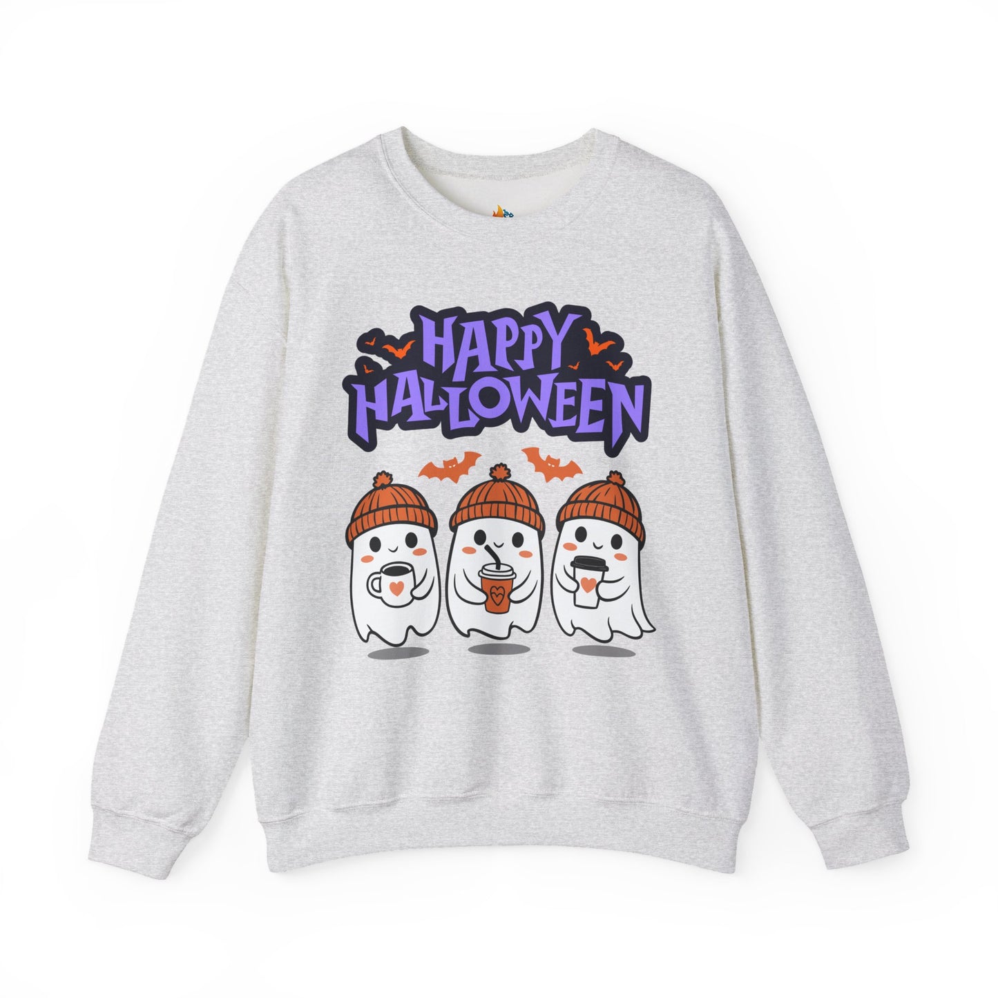 Ghost Happy Halloween Sweatshirt, Unisex Crewneck, Fall Season Outfit, Cozy Fall Gift, Halloween Gift