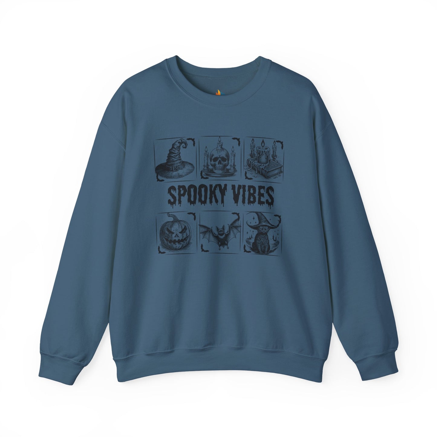Spooky Vibes Halloween Sweatshirt, Unisex Crewneck, Fall Season Outfit, Cozy Fall Gift, Halloween Gift