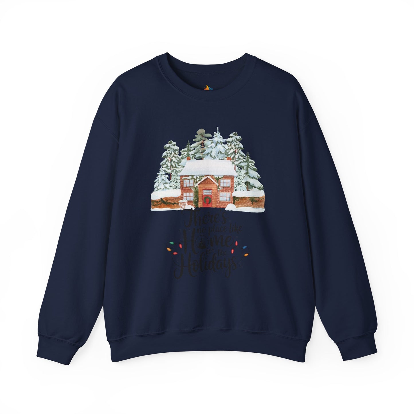 There is no place like Home for Holidays, Christmas Sweatshirt, Unisex Crewneck, Holiday Season Outfit, Winter Sweatshirt