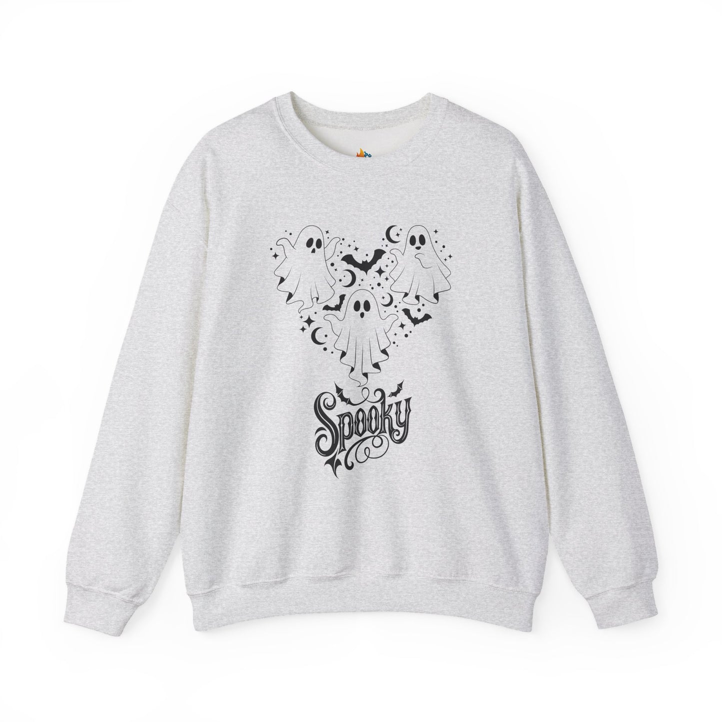Spooky Ghost Halloween Sweatshirt, Unisex Crewneck, Fall Season Outfit, Cozy Fall Gift, Halloween Gift