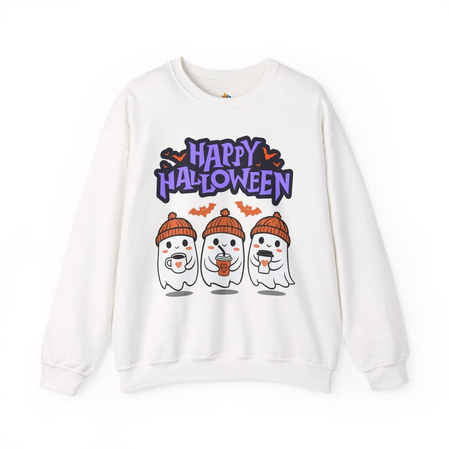 Ghost Happy Halloween Sweatshirt, Unisex Crewneck, Fall Season Outfit, Cozy Fall Gift, Halloween Gift