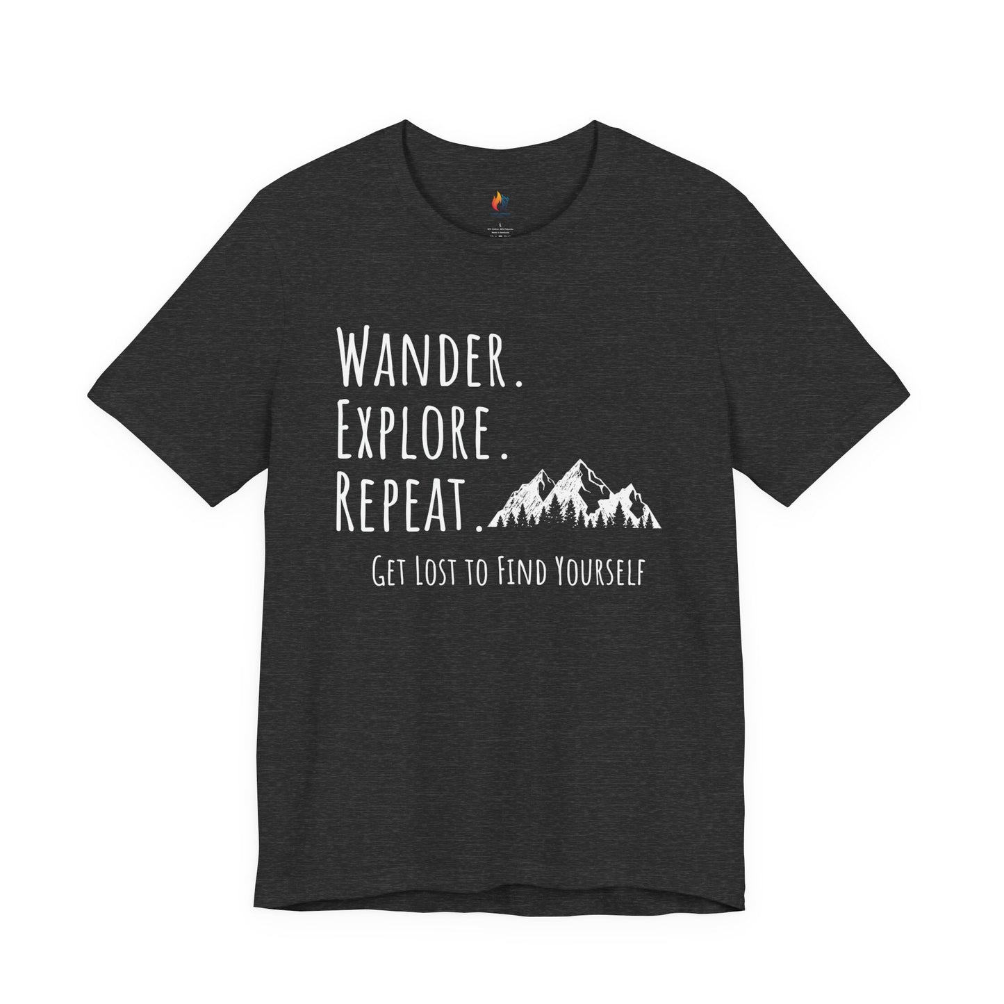 Travel lover T-Shirt - "Wander, Explore, Repeat", Adventure Graphic Tee