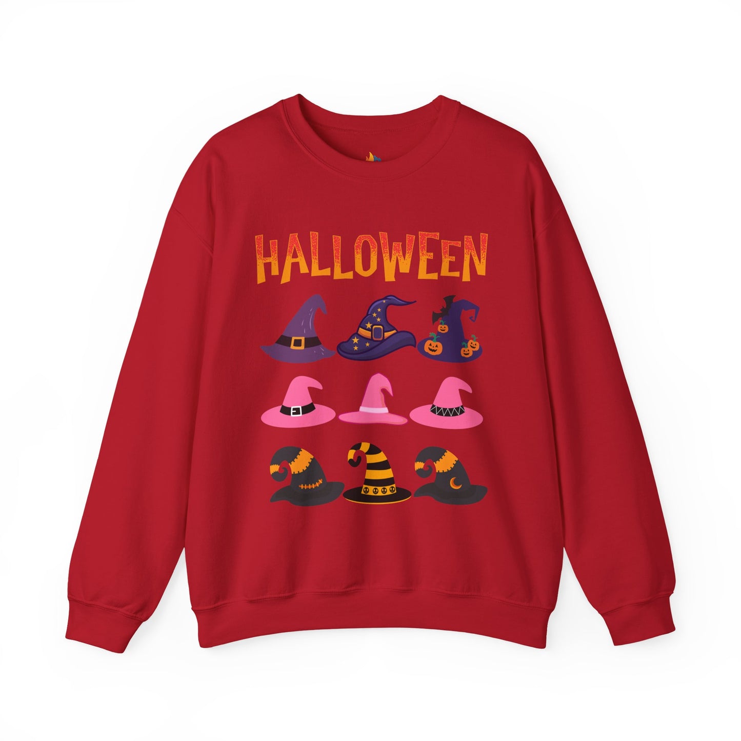 Halloween Witch hat Sweatshirt, Unisex Crewneck, Funny Halloween Apparel, Spooky Season Outfit, Cozy Fall Gift, Spooky Cute, Retro Halloween Gift