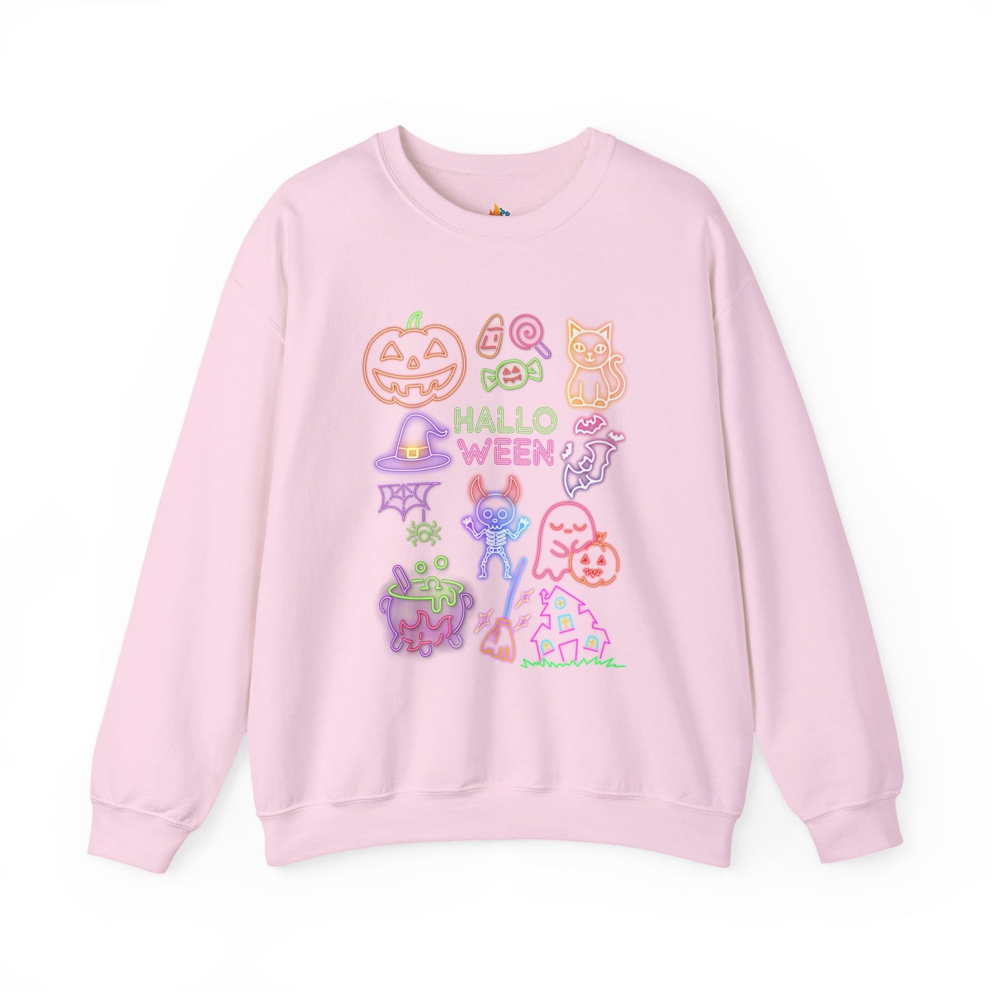 Neon Halloween Sweatshirt, Unisex Crewneck, Funny Fall Apparel, Cozy Fall Gift