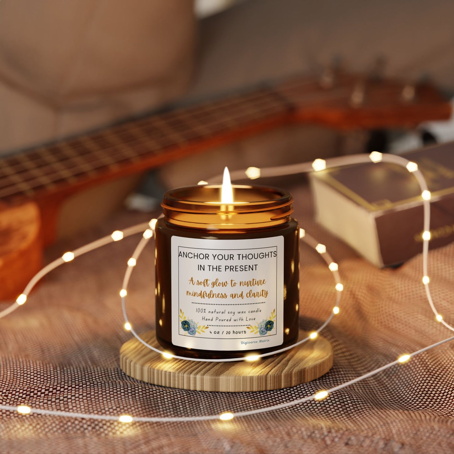 Mindful Wick Candle | Relaxing & Mindfulness Soy Candle | Meditation & Self-Care Gift