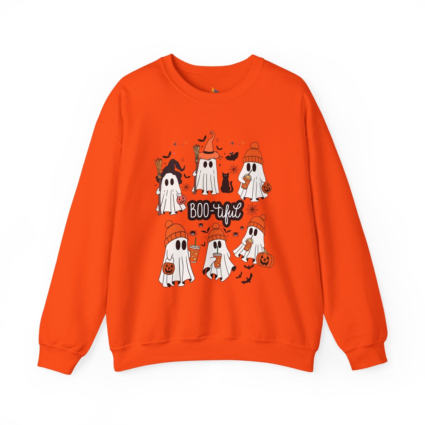 Boo-tiful ghost Sweatshirt, Unisex Crewneck, Fall Season Outfit, Cozy Fall Gift, Halloween Gift
