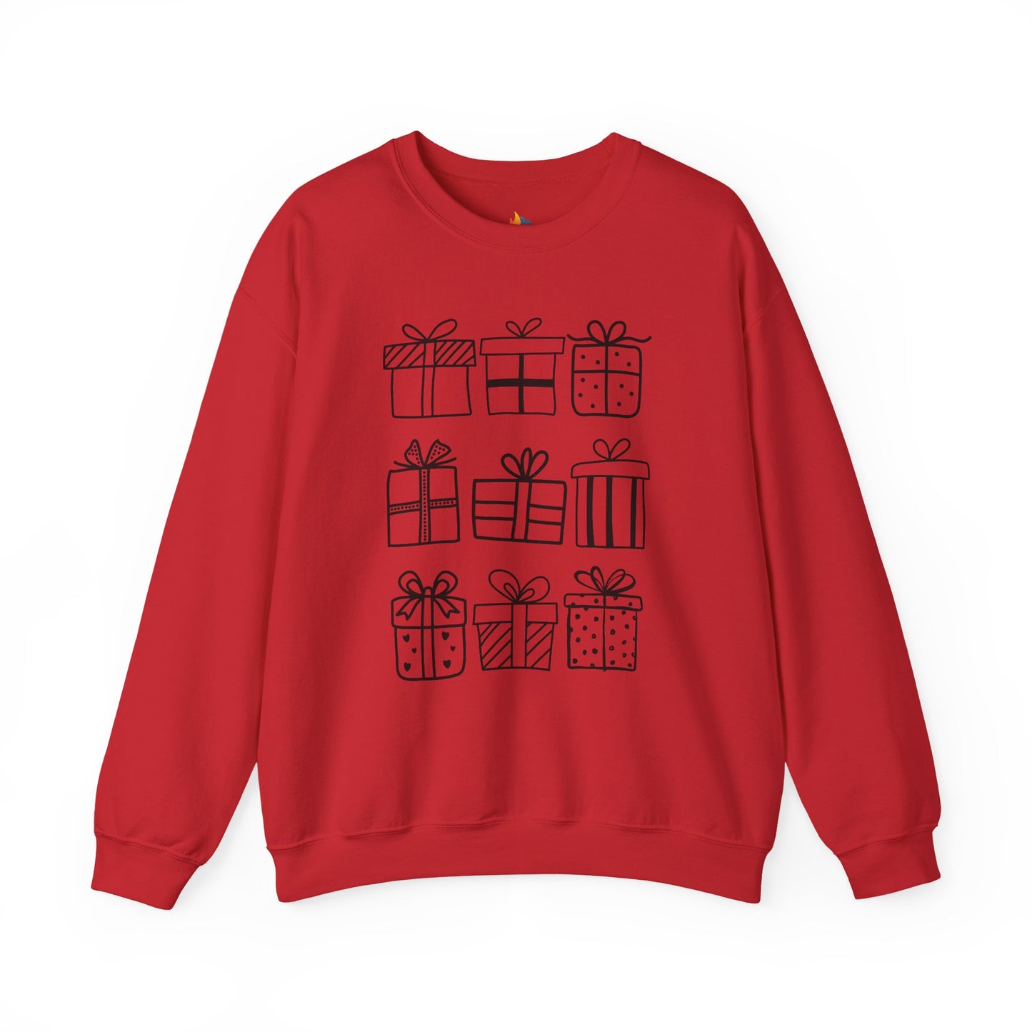 Gift box, Christmas Sweatshirt, Unisex Crewneck, Holiday Season Outfit, Winter Sweatshirt