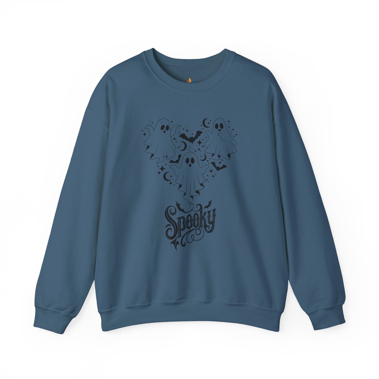 Spooky Ghost Halloween Sweatshirt, Unisex Crewneck, Fall Season Outfit, Cozy Fall Gift, Halloween Gift