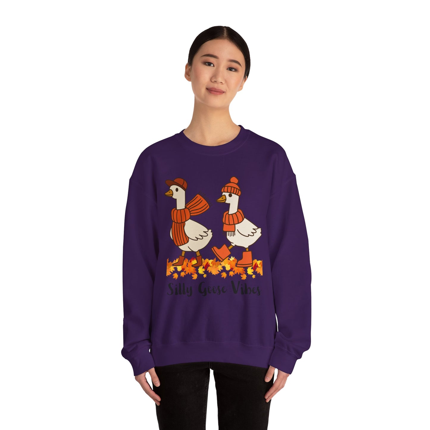 Silly goose vibes Sweatshirt, Unisex Crewneck, Funny Fall Apparel, Cozy Fall Gift