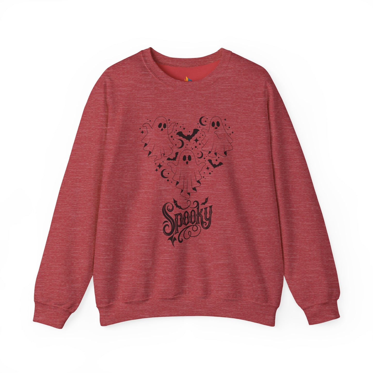 Spooky Ghost Halloween Sweatshirt, Unisex Crewneck, Fall Season Outfit, Cozy Fall Gift, Halloween Gift