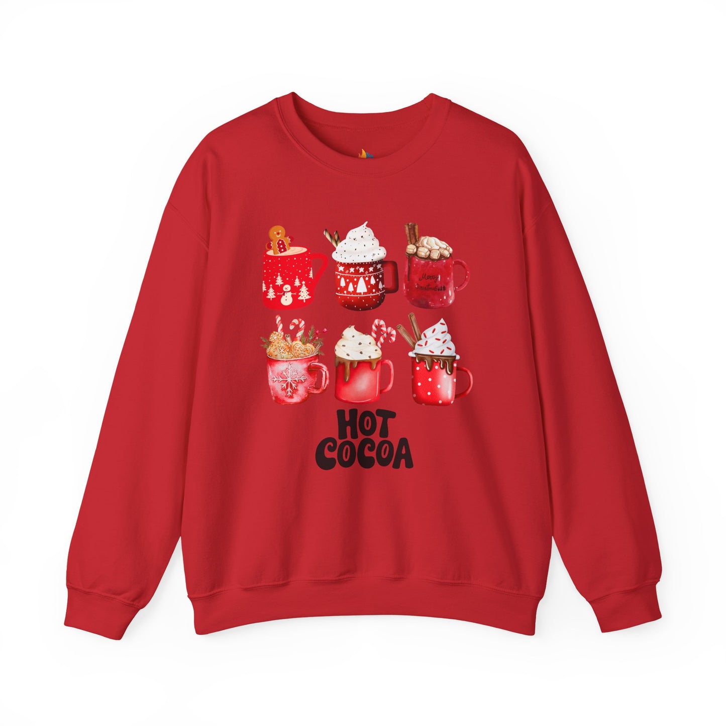 Hot Cocoa Christmas Sweatshirt, Unisex Crewneck, Holiday Season Outfit, Winter Sweatshirt