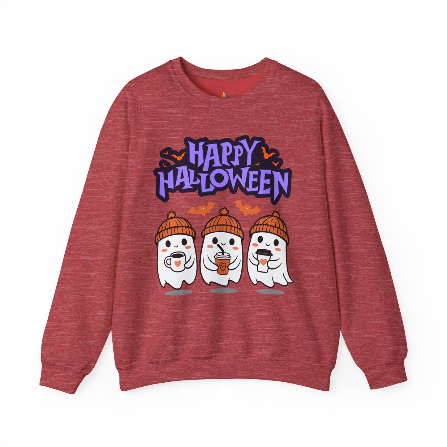 Ghost Happy Halloween Sweatshirt, Unisex Crewneck, Fall Season Outfit, Cozy Fall Gift, Halloween Gift