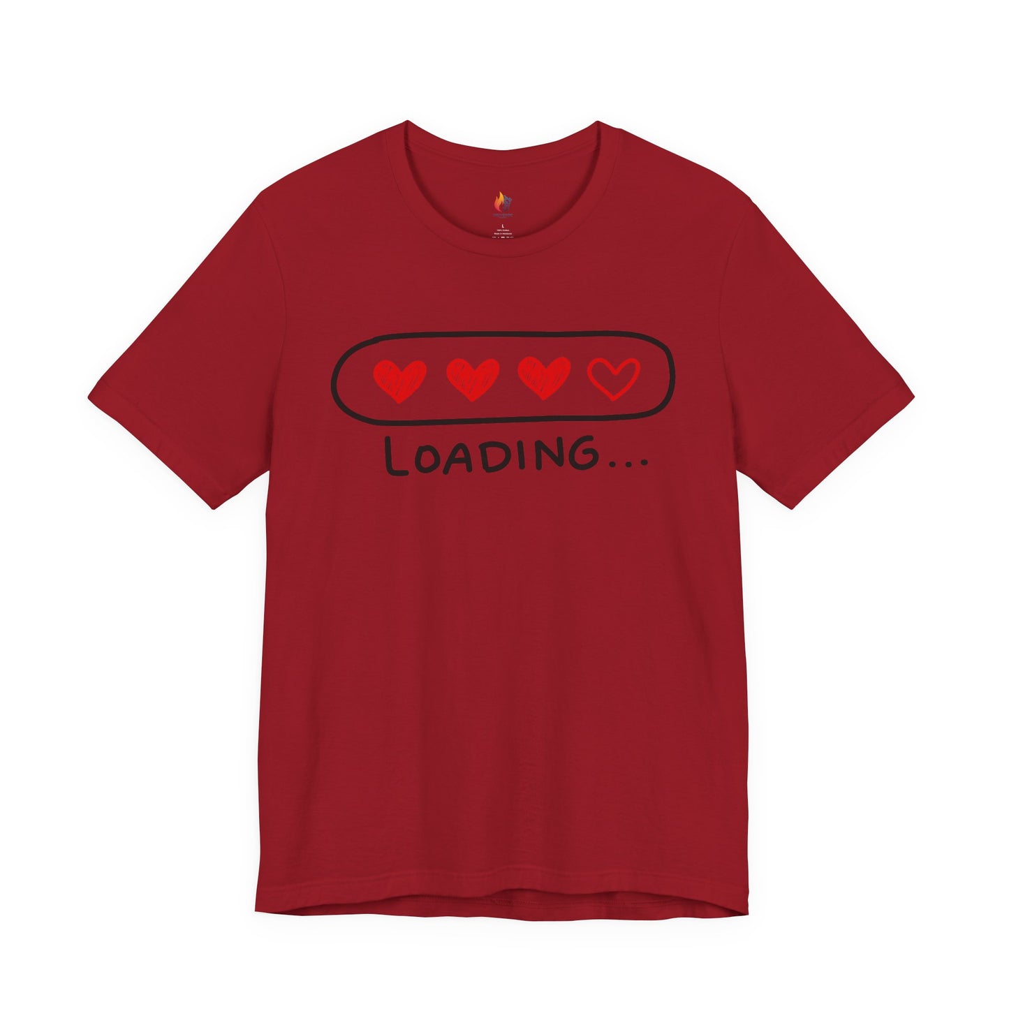 Love loading T-Shirt, Valentine’s Day T-shirt, Cute Valentine Shirt, Love Graphic Tee, Unisex Valentine Outfit, Gift for Him or Her, Romantic Holiday Tee