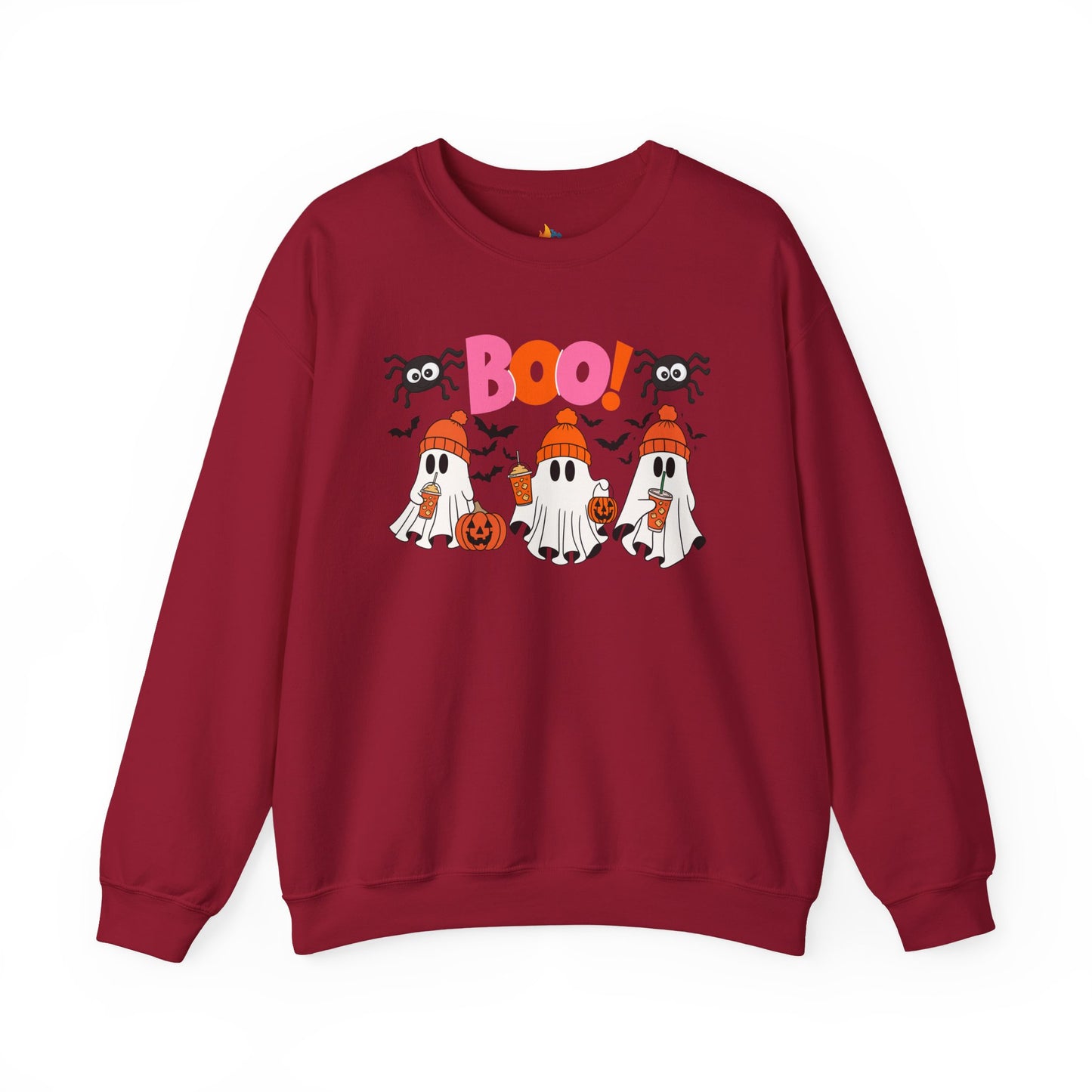 Boo Ghosts Halloween Sweatshirt, Unisex Crewneck, Funny Halloween Apparel, Spooky Season Outfit, Cozy Fall Gift, Spooky Cute, Retro Halloween Gift