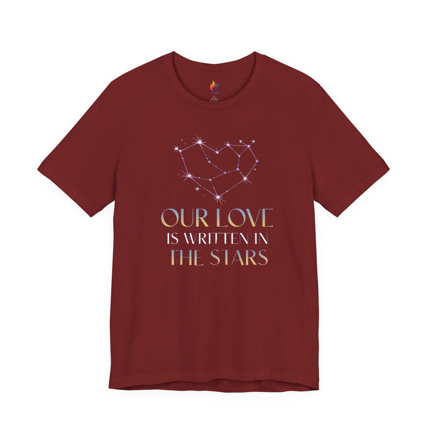 Love is written on the Stars T-Shirt, Valentine’s Day T-shirt, Cute Valentine Shirt, Love Graphic Tee, Unisex Valentine Outfit, Gift for Him or Her, Romantic Holiday Tee