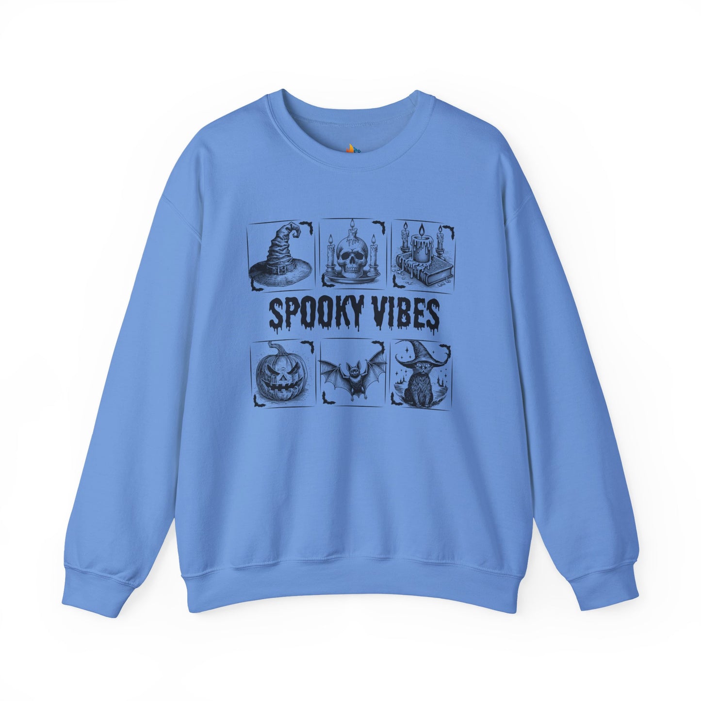 Spooky Vibes Halloween Sweatshirt, Unisex Crewneck, Fall Season Outfit, Cozy Fall Gift, Halloween Gift