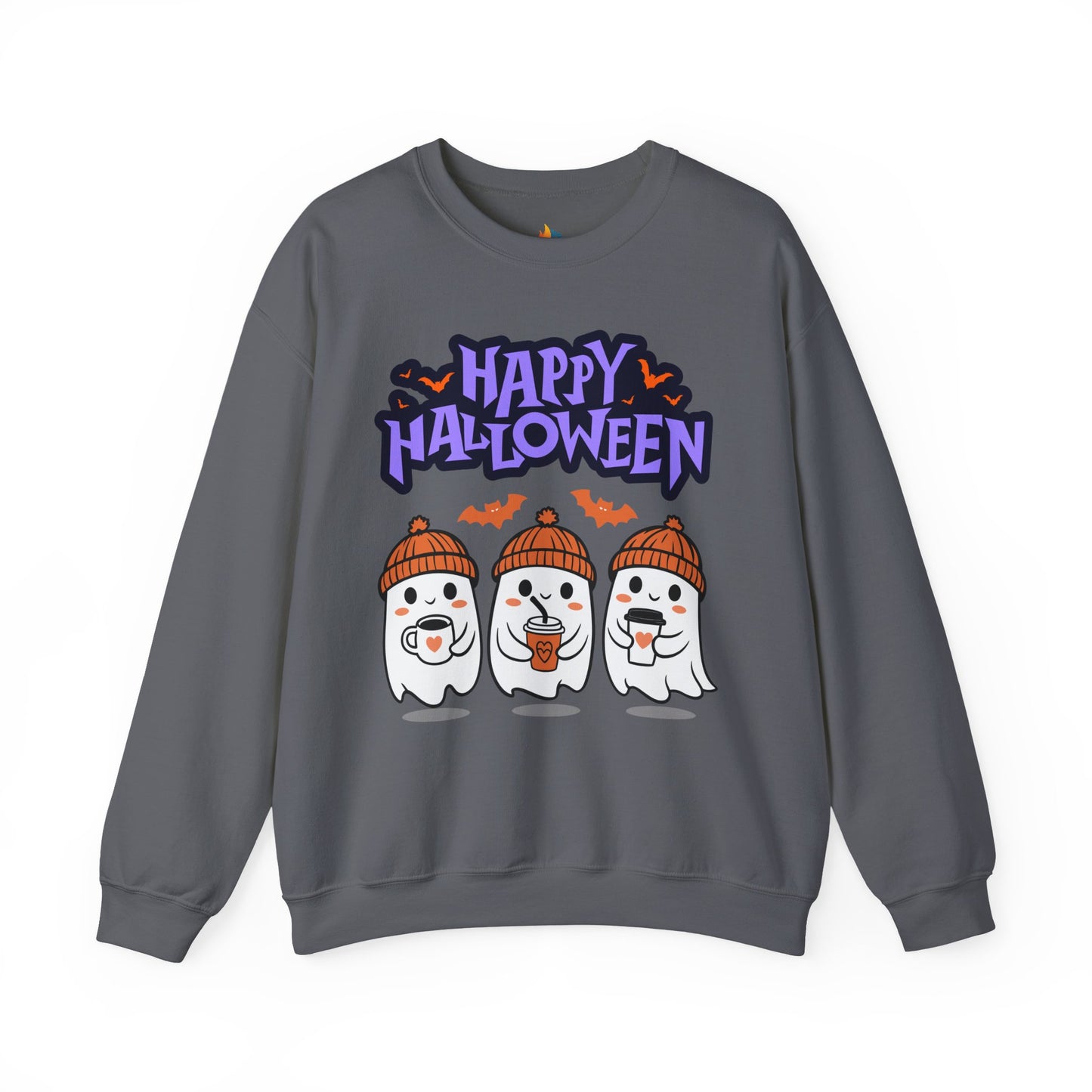 Ghost Happy Halloween Sweatshirt, Unisex Crewneck, Fall Season Outfit, Cozy Fall Gift, Halloween Gift