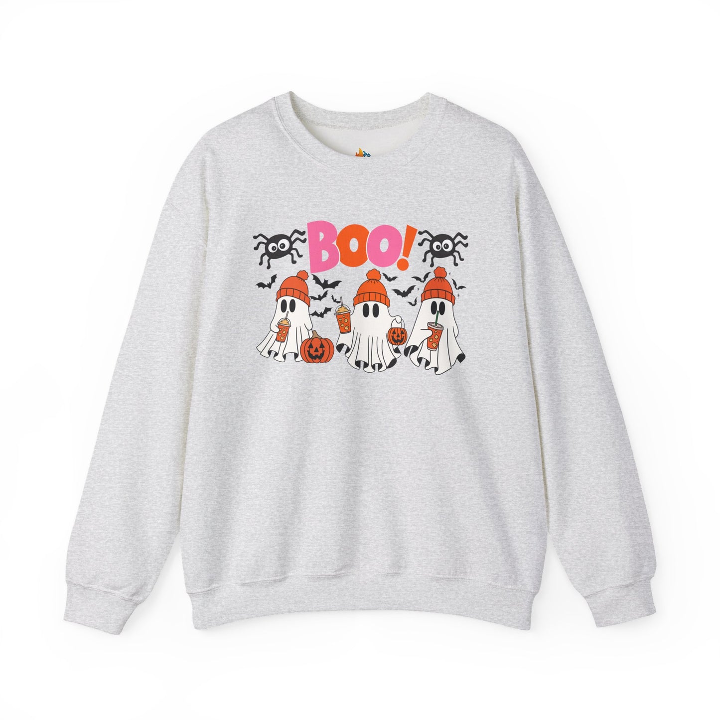 Boo Ghosts Halloween Sweatshirt, Unisex Crewneck, Funny Halloween Apparel, Spooky Season Outfit, Cozy Fall Gift, Spooky Cute, Retro Halloween Gift