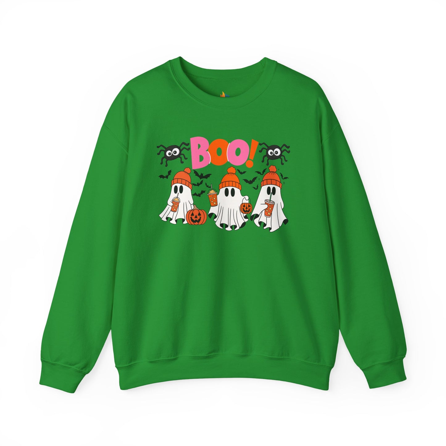 Boo Ghosts Halloween Sweatshirt, Unisex Crewneck, Funny Halloween Apparel, Spooky Season Outfit, Cozy Fall Gift, Spooky Cute, Retro Halloween Gift