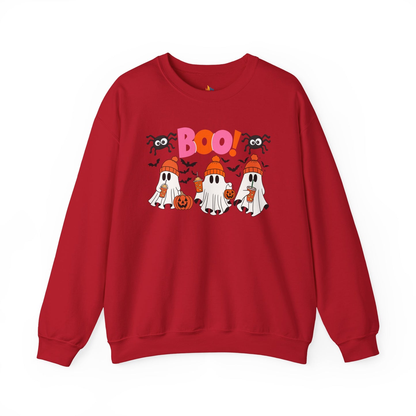 Boo Ghosts Halloween Sweatshirt, Unisex Crewneck, Funny Halloween Apparel, Spooky Season Outfit, Cozy Fall Gift, Spooky Cute, Retro Halloween Gift
