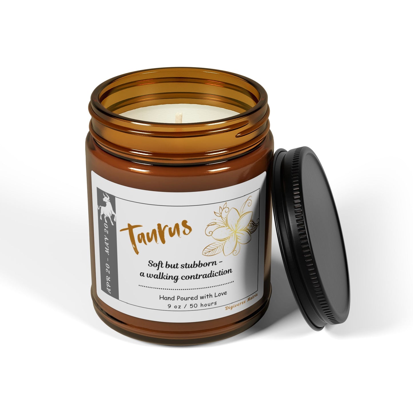 Taurus Candle, Zodiac Candle Collection, Astrology-Inspired Candles, Horoscope Gifts