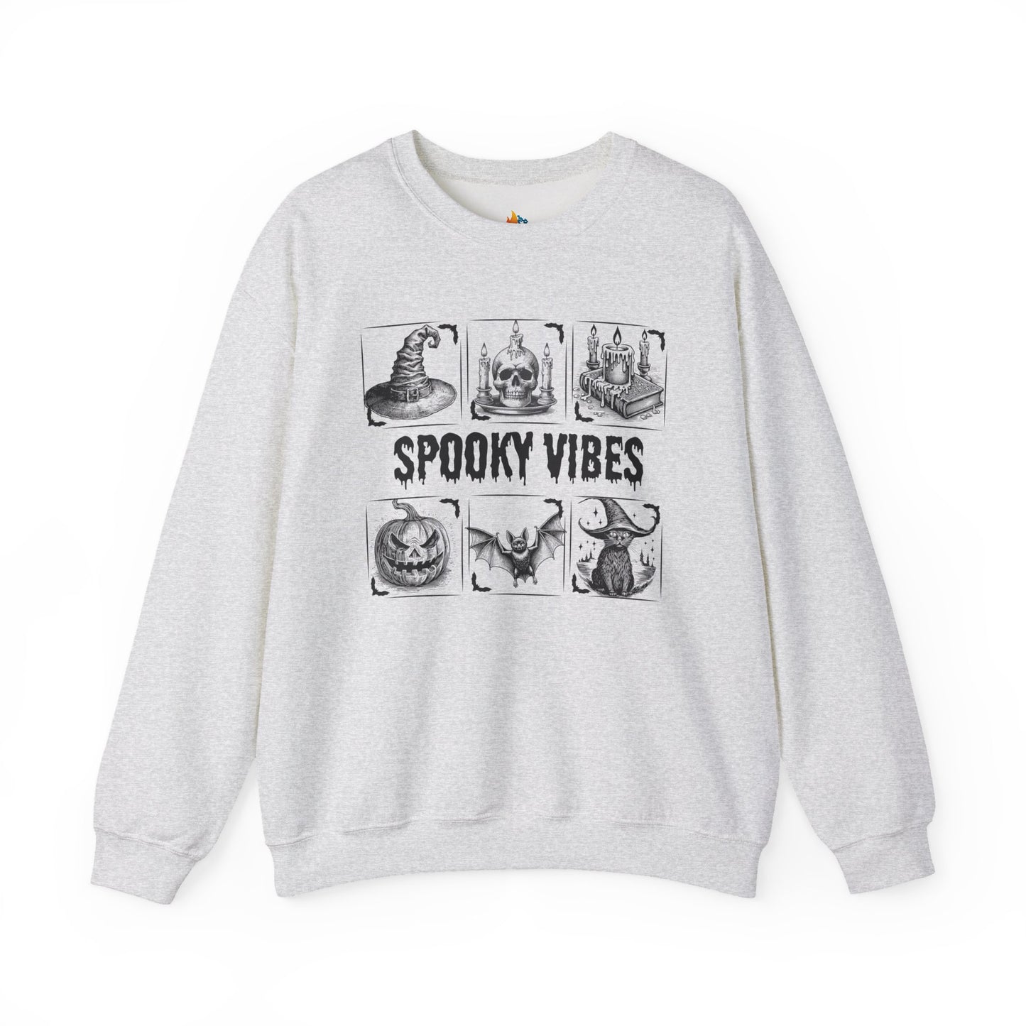 Spooky Vibes Halloween Sweatshirt, Unisex Crewneck, Fall Season Outfit, Cozy Fall Gift, Halloween Gift